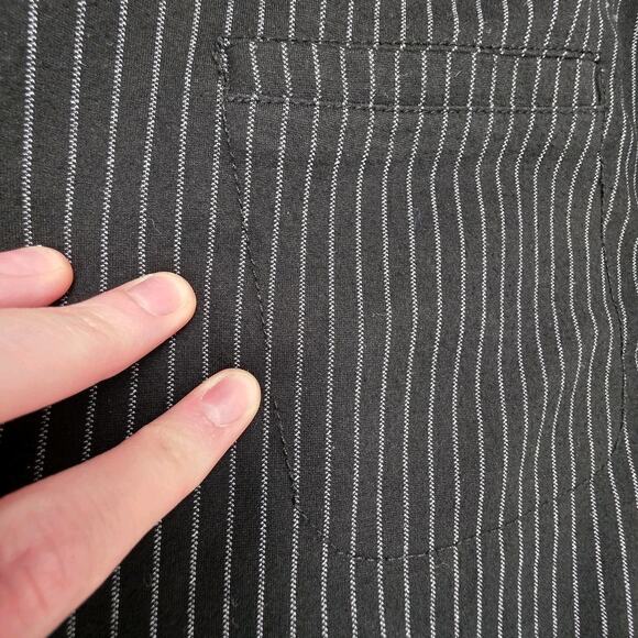BETABRAND Straight Leg Yoga Dress Pant Size XXLP Black Pinstripe Pull-On Stretch - Picture 5 of 6